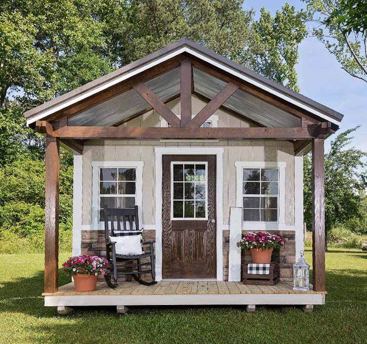 Timber Frame Porch prefab Cabin for sale in Alabama