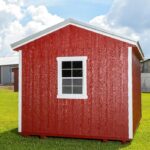 Red Storage Shed for sale in Alabama. Blog fro customizing your barn.